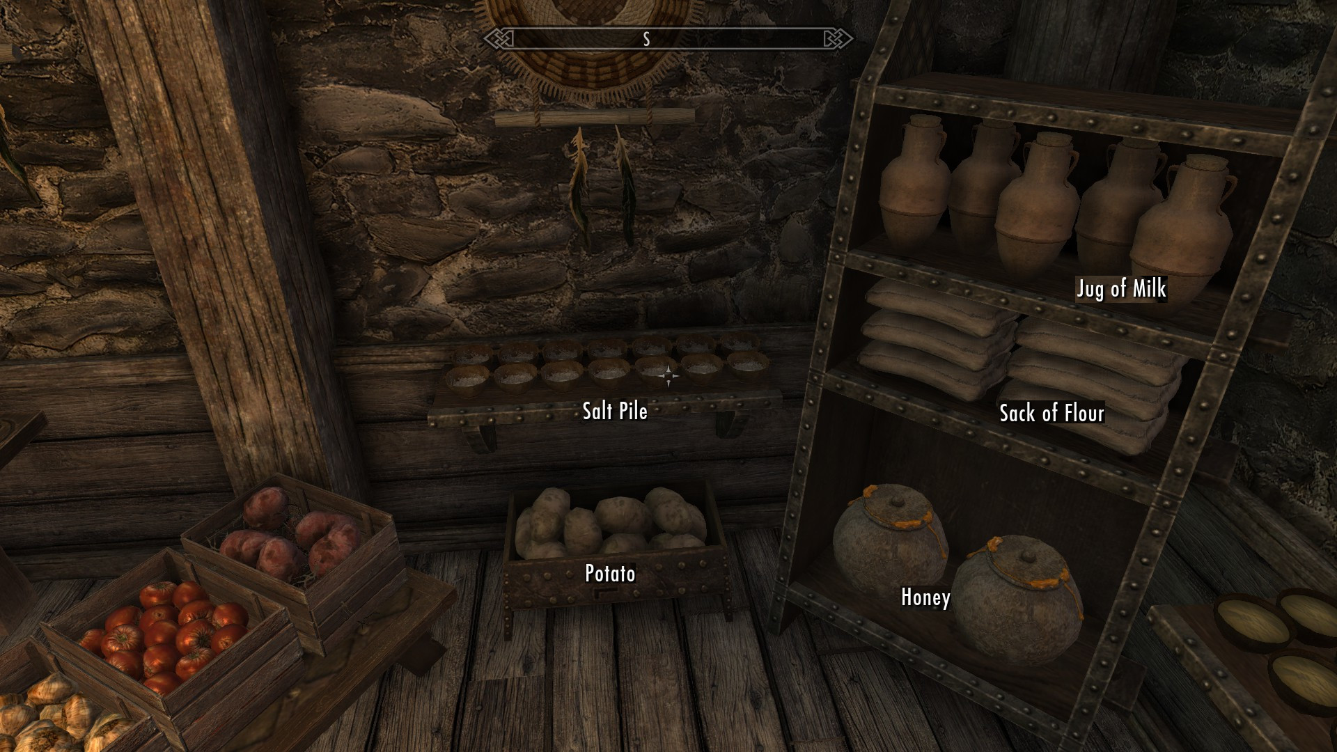 Salt Pile - Potato - Jug of Milk - Sack of Flour - Honey